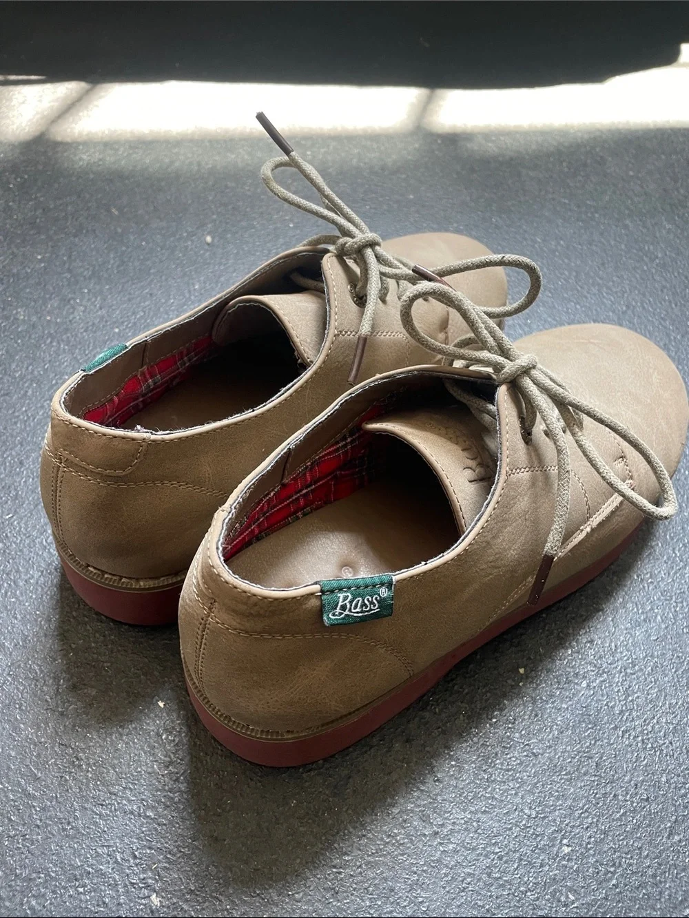 G.H. Bass & Co. taupe suede oxford shoes